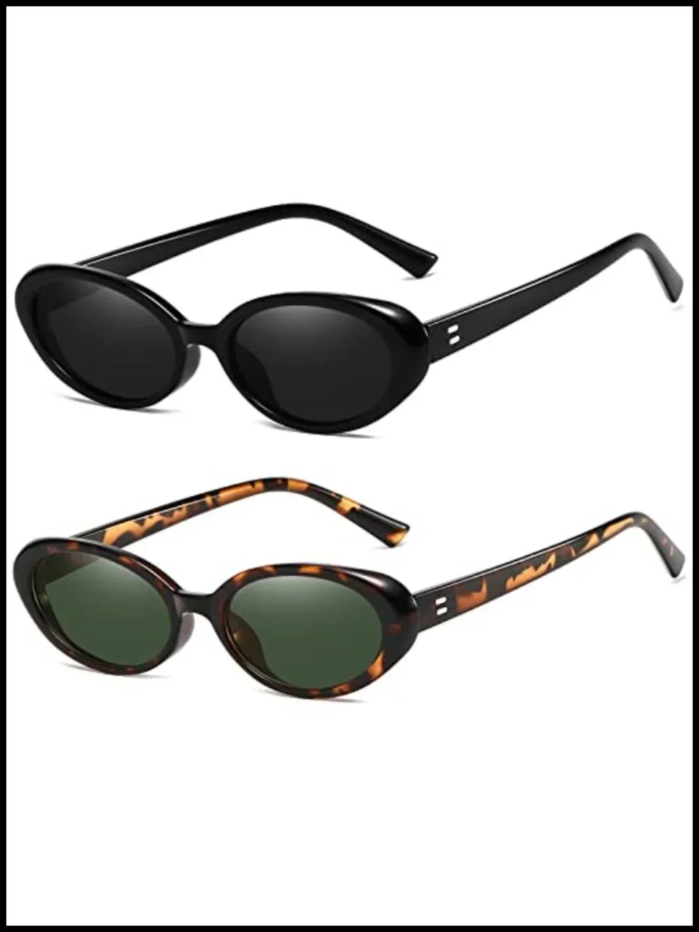 Retro Cat Eye Sunglasses for Women Driving Oval Frame UV400 Protection